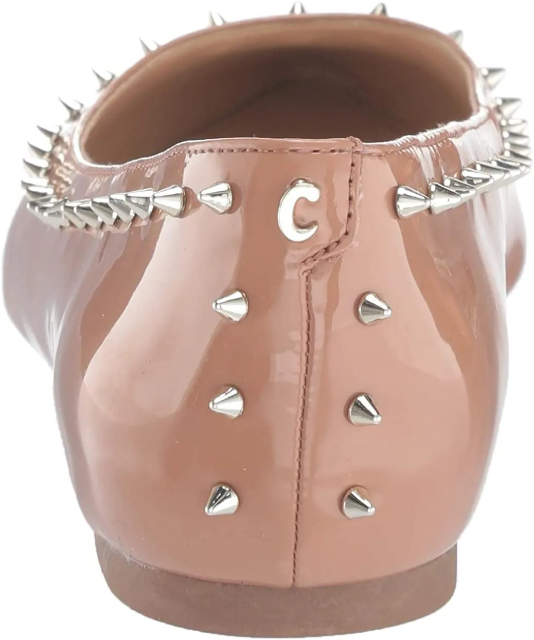 Circus By Sam Edelman Rivers Pointed Toe Ballet Flat Nude Patent Spiked Flats