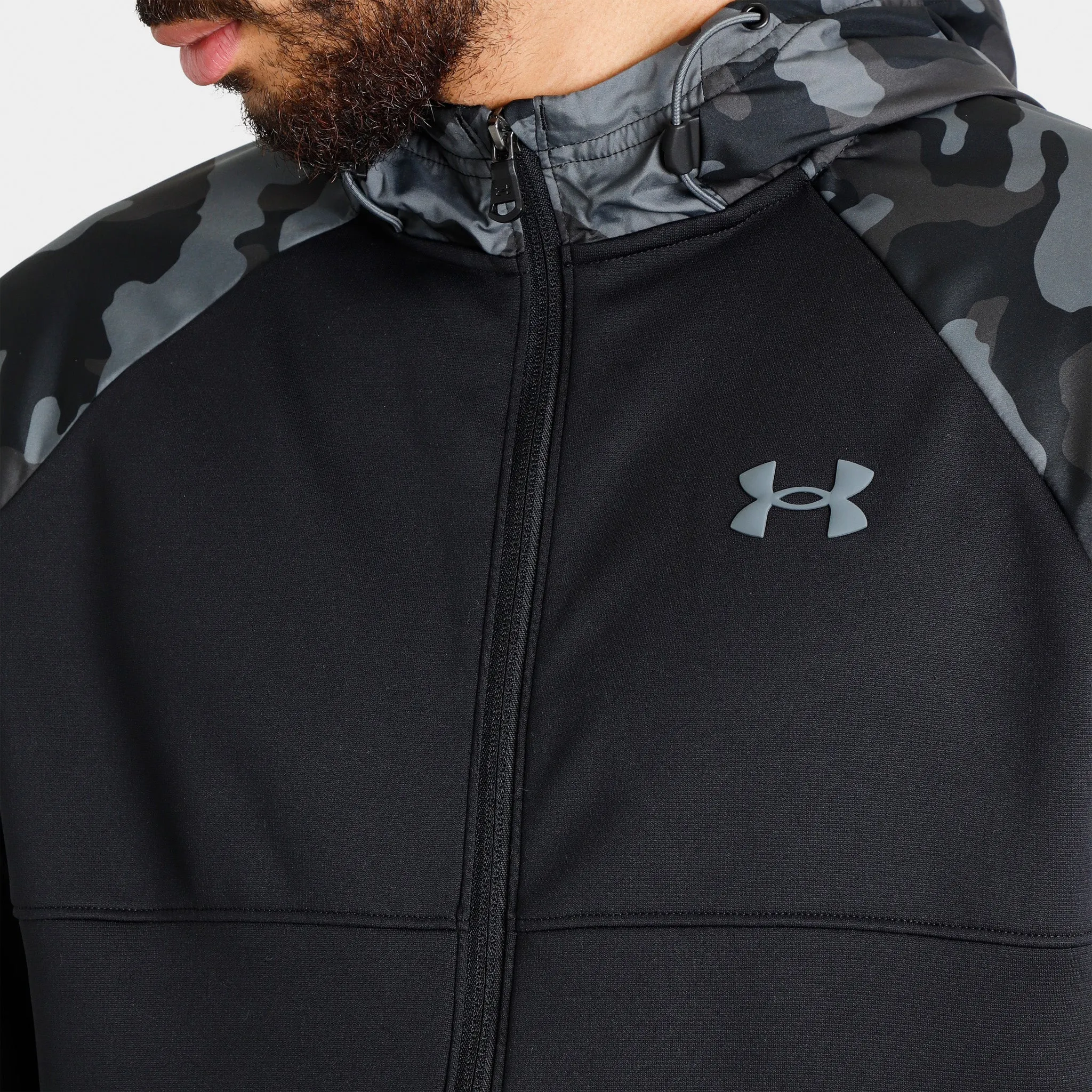 Under Armour JD Armour Fleece� Full Zip Prtd Hoodie Black / Pitch Gray